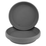 Home Garden Ornaments Plant Pot Saucers 32cm Diameter Light Grey Set of 5 – Durable Plastic Plant Pot Saucer – Round Plant Saucer for House Plants – Plastic Plant Tray (Ø32cm, Light Grey)