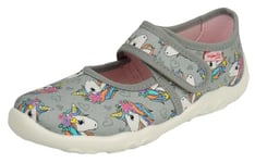 Superfit Girls Bonny Slippers, Grey 2050, 2.5 UK