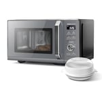 TOSHIBA 26L Air Fry Combo 6-in-1 900W Microwave Oven With Steamer in Morandi Grey, Origin Inverter, Chef defrost, Convection, Combi., Steam, Grill, 10 power levels, 10 Auto Menus, MW3-AC26SFI(MG)