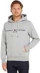 Tommy Hilfiger Sweat Homme Core Tommy Logo Hoody avec Capuche, Gris (Cloud Heather), 3XL