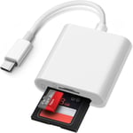 Lecteur De Carte Sd Usb C, Adaptateur Carte Sd De Type C Pour Carte Sd/Micro Sd, Lecteur De Carte Mémoire Externes Pour Iphone 16/15 Plus Pro Max/Macbook/Ipad/Samsung Galaxy S24 S23