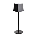 V-TAC Lampe de Table Sans Fil LED Dimmable avec Commandes Tactiles - Couleur Noir pour Intérieur et Extérieur IP54 Maison, Restaurant, Bureau - Batterie 4400 mAh Lumière Blanche Chaude 3000K