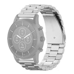 New Watch Straps 22mm Steel Wrist Strap Watch Band for Fossil Hybrid Smartwatch HR, Male Gen 4 Explorist HR/Male Sport(Black) (Color : Silver)