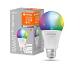 LEDVANCE SMART+ WIFI LED lamp, frosted look, 14W, 1521lm, classic bulb shape with E27 base, color light and white light, app or voice control, life of up to 20,000 hours