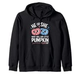 He or She What Will Our Little Pumpkin Be Baby Pregnancy Zip Hoodie