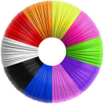 Ikodm - Fil Stylo 3D, Recharges de Filament Pla 1.75 pour Stylo 3D, 10 couleurs, 5M Chacun, 3D Pen Filament pour Enfants et Adulte, Compatibles avec