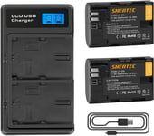 2X Batteries LP-E6 7.4V 2600mAh Li-ION pour Rechange Canon R5II LP-E6 LP-E6 LP-E6N EOS R R5 R6 EOS 90D 60D 70D 80D EOS 5D II 5D IV 5Ds, EOS 6D 6D II EOS 7D 7D Telecamere Mark II