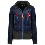 Geographical Norway Uliste Lady Polaire Chaude Femme Chaude Fermeture Zip - Veste Automne Hiver Printemps Chaud Femmes - Longues Manches Pull Fourrure Doux Confort Outdoor (Marine XL)