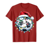 Cute Kawaii Soccer Ball Christmas Hat Xmas T-Shirt