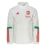 Manchester United Träningsjacka Presentation Tiro 23 - Vit - adidas, storlek 3XL