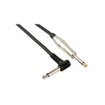 HQ-POWER Cable professionnel pour guitare, jack metallique 6.35mm vers jack coude metalli (PAC158)