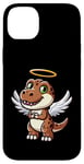 Coque pour iPhone 14 Plus Adorable ange dinosaure avec ailes et halo