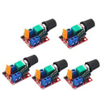 5 st Mini DC Motor PWM Hastighetsregulator 3V-35V Hastighetskontrollbrytare LED Dimmer 5A Kretskortmodul 90W Hög Hastighet DIY