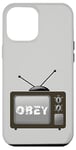 Coque pour iPhone 12 Pro Max Obey Écran de télévision média de masse Contrôle psychologique