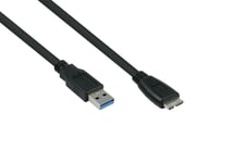 Alcasa Uk30p-Amb-030S, 3 M, Usb A, Micro-Usb B, Usb 3.2 Gen 1 (3.1 Gen 1), 5000 Mbit/S, Sort