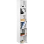 Bibliothèque mdf étagère de Rangement avec 6 Compartiments Woltu Bibliothèque armoire en mdf 30x23, 5x158, 4cm, Meuble de Rangement pour Bureau Salon