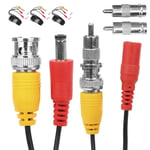 10m 4x BNC Video Power Cable CCTV Wire Cord Security System Accessories