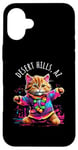 iPhone 16 Plus Desert Hills Arizona Dancing Cat Colorful Cute Kitty Design Case