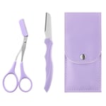 Ögonbrynstrimmerset - Eyebrow Razors Kit - Eyebrow Shaping Knife Sax lila