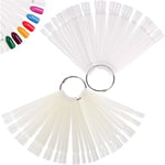 Nagelprover 100 st Nagelprovpinnar Nagel Färgdisplay Nageldisplay Tips Nagelkonst Tips Pinne med Metallring Set 2