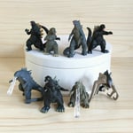 8Pcs Godzilla VS King Kong MUTO Atomic 2'' Figure Model Scenes Toys Doll Gift