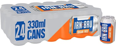 IRN-BRU Sugar Free Fizzy Drinks, Since 1901, Multipack Cans, 330ml x 24 Pack