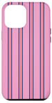 Coque pour iPhone 12 Pro Max Rose Bleu Marine Rouge Rayé Girly Esthétique Preppy Stripe