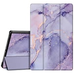 FINTIE Coque pour Lenovo M10 Plus 3rd Gen 10.6 Pouces 2022 (TB125 / TB128) - Étui Fin et Rigide Housse Pliable Légère, Protection pour Lenovo Tab M10 Plus 3ème Génération, Marbre Lilas