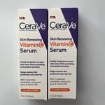 Cerave  skin renewing Vitamin C Serum - 30ml - 2 PACKS LOT