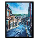 Artery8 Winding Road Barnsley South Yorkshire Painting Living Room Artwork Framed Wall Art Print A4