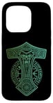 Coque pour iPhone 15 Pro Marteau de Thor Mjölnir Odin Vegvisir Runes Viking