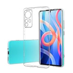 Coque transparente pour Xiaomi Mi 12X 5G, 【Non jaunissant】Coque fine, antichoc, anti-rayures, coque arrière transparente en silicone TPU souple - Transparente