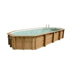 Piscine bois Océa 8,60 x 4,70 x 1,30 m - Liner beige - Ubbink