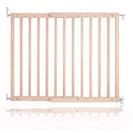 Safetots Chunky Wooden Screw Fit Stair Gate, Natural, 63.5cm - 105.5cm, Wood Baby Gate, Screw Fit Safety Barrier, Stylish Design and Practical Safety Gate, Easy Installation