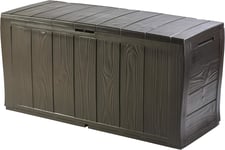 Keter Sherwood Outdoor Storage Box Garden Furniture, 117 x 45 x 57.5 cm - Brown