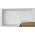 Baignoire bain douche JACOB DELAFON Neo, Version gauche Blanc brillant 160 x 70/90