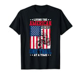 Patriotic Living the American Dream Bicycle Cycling Cyclist T-Shirt