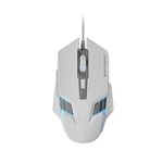 MARSGAMING MM024, Souris Gaming RGB, Capteur Optique 4000 DPI, Switchs Mécaniques Huano, Éclairage RGB Flow, Réglage on-The-Fly 1200/2400 / 3200/4000 DPI, Compatibilité Multiplateforme, Blanc