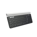 Logitech K780 Clavier sans Fil, Clavier QWERTZ Allemand - Gris Foncé/Blanc