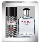 WHISKY Silver • Coffret Eau de Toilette 100ML + Déodorant 15OML • Vaporisateur • Spray • Parfum Homme • Cadeau • EVAFLORPARIS