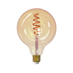 Airam Airam Smart Home Filament LED-globe light source Amber, 125mm, spiral e27, 6w