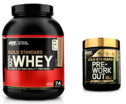100% Whey Gold standardOptimum 2,2kg Choco  B  Peanut +Gold Standard Pre-Workout