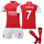 23-24 Arsenal Home Fotbollströja för barn nr K 7 SAKA 10-11 years