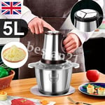 5L Electric Meat Grinder Chopper Food Processor Multi Blender Vegetable Mixer