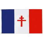 AZ FLAG - Drapeau France libre 1940-1944 - 150x90 cm - Drapeau Français De La Résistance 100% Polyester Avec Oeillets Métalliques Intégrés - 110g - Pavillon Haute Qualité