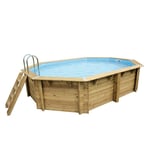 Piscine bois Océa 5,50 x 3,55 x 1,20 m - Liner bleu