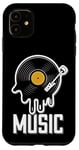 Coque pour iPhone 11 Musique Disque Vinyle Tenue Rétro Pour Musiciens Et Concerts