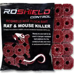 Roshield Pro Block Bait Rat & Mouse Vermin Killer Rodent Poison - Control Pack