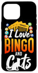 iPhone 16 Pro Max Bingo Player Cat I Love Bingo And Cats Case