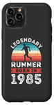 Coque pour iPhone 11 Pro Legendary Runner born 1985 40e anniversaire cadeaux course